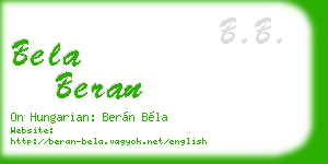 bela beran business card