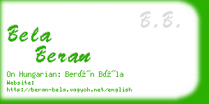 bela beran business card